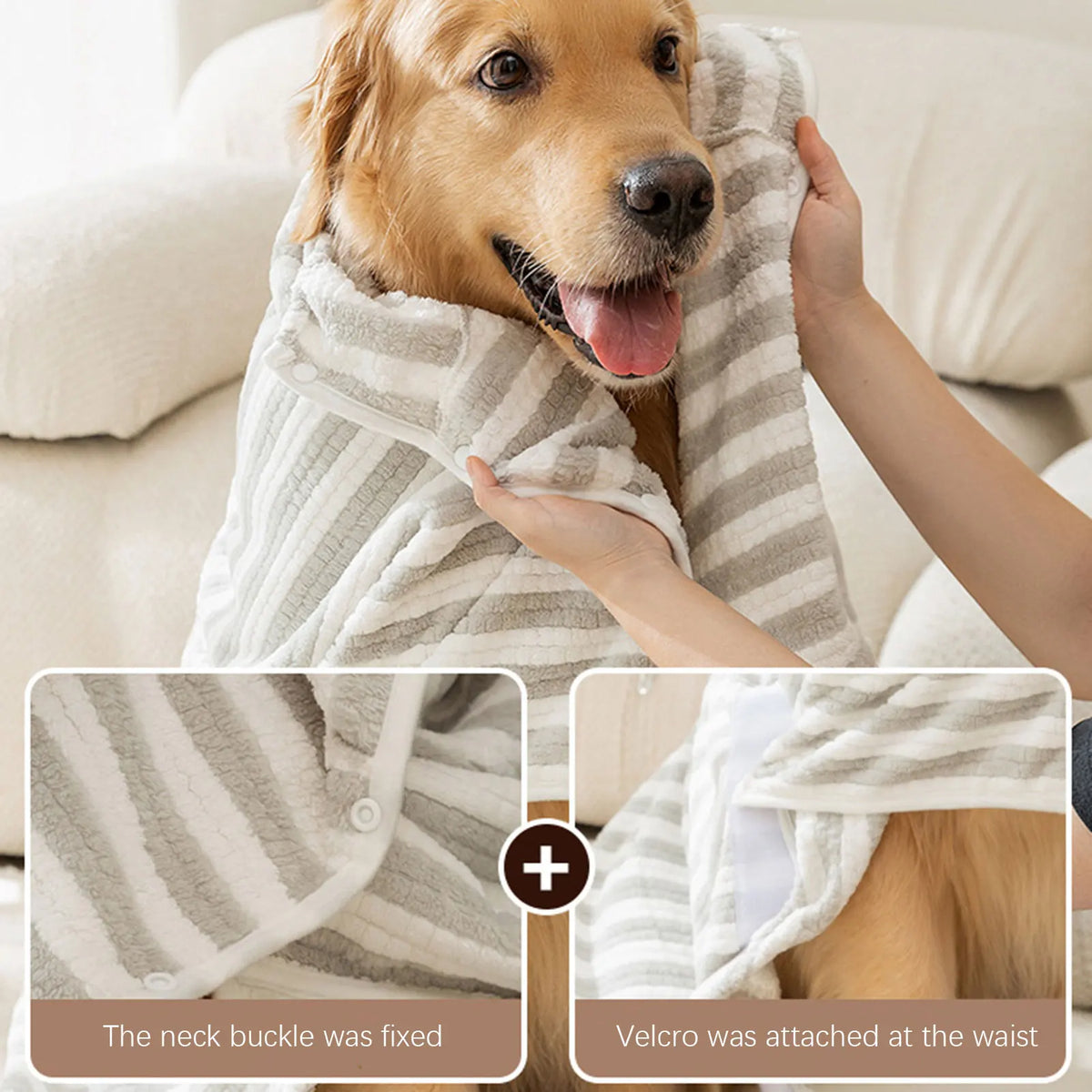 Plush Dog Drying Robe