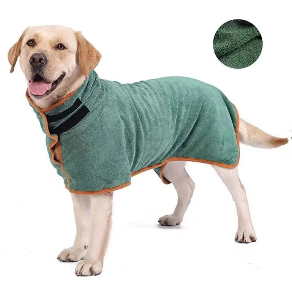 Dog drying coat detail