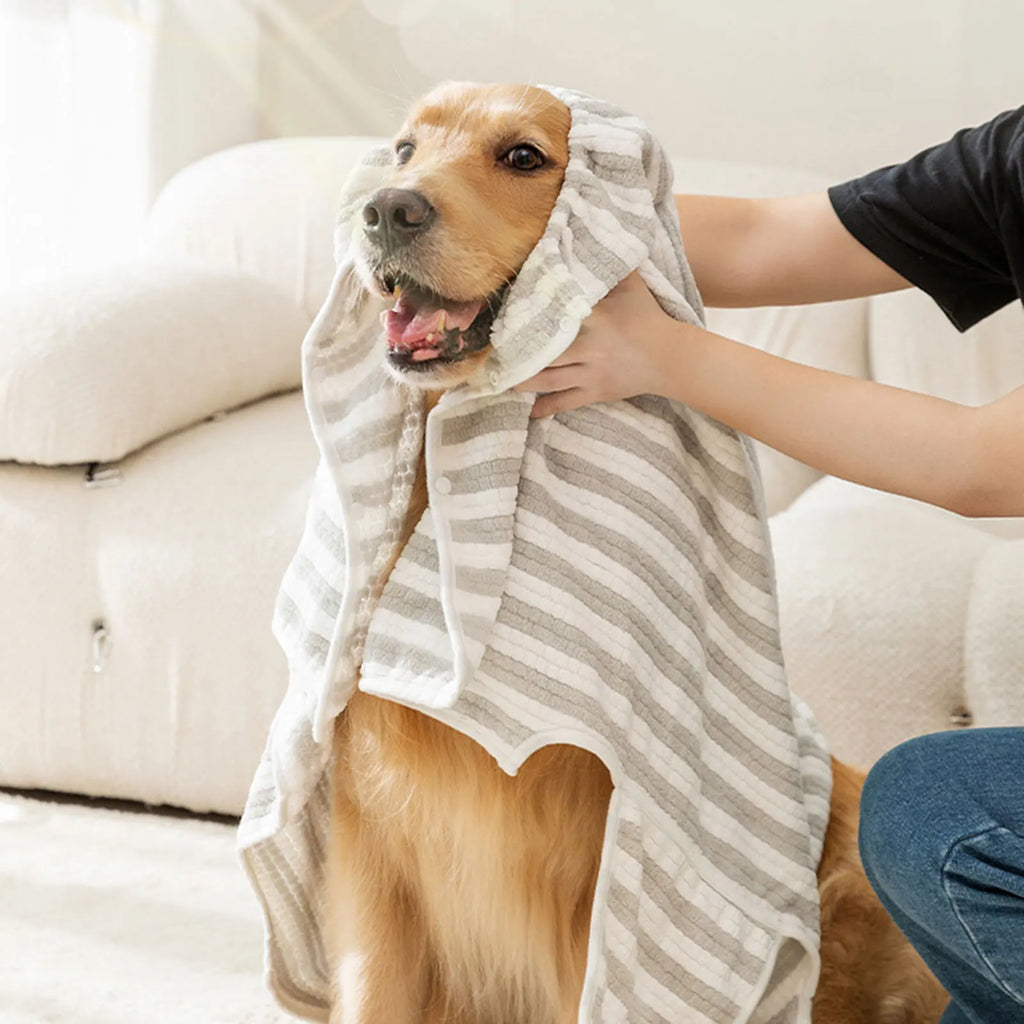 Plush Dog Drying Robe