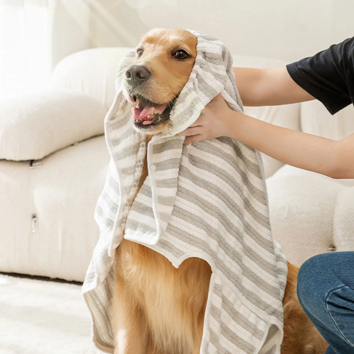 Plush Dog Drying Robe