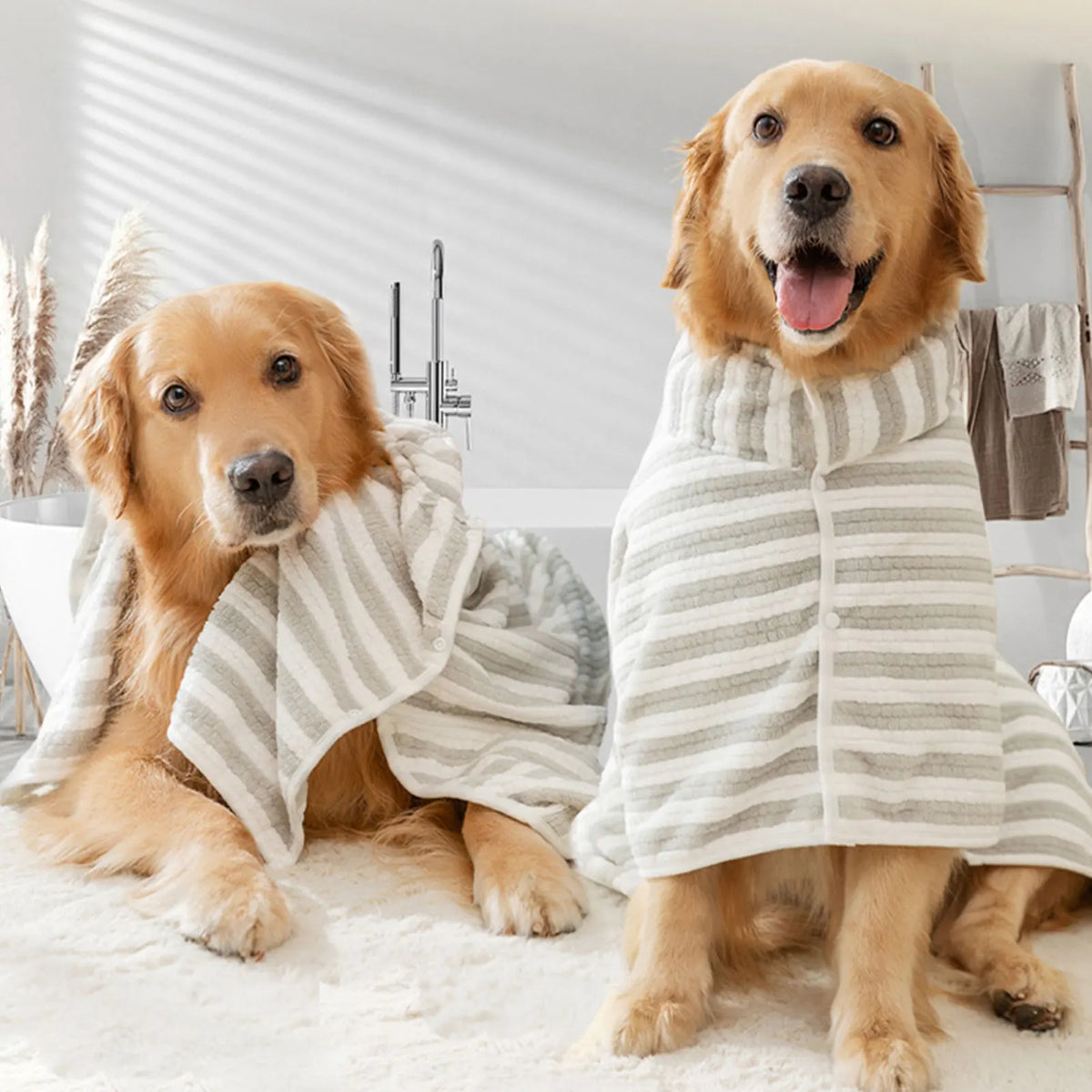 Plush Dog Drying Robe