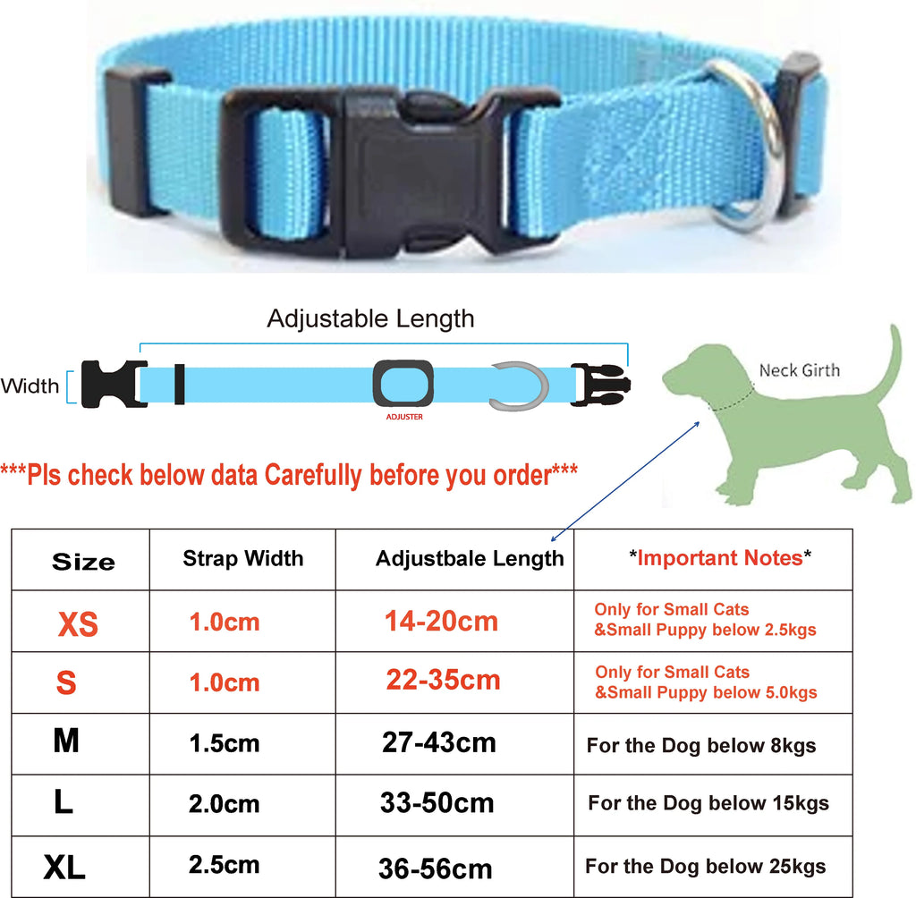 Adjustable Nylon Dog Collar